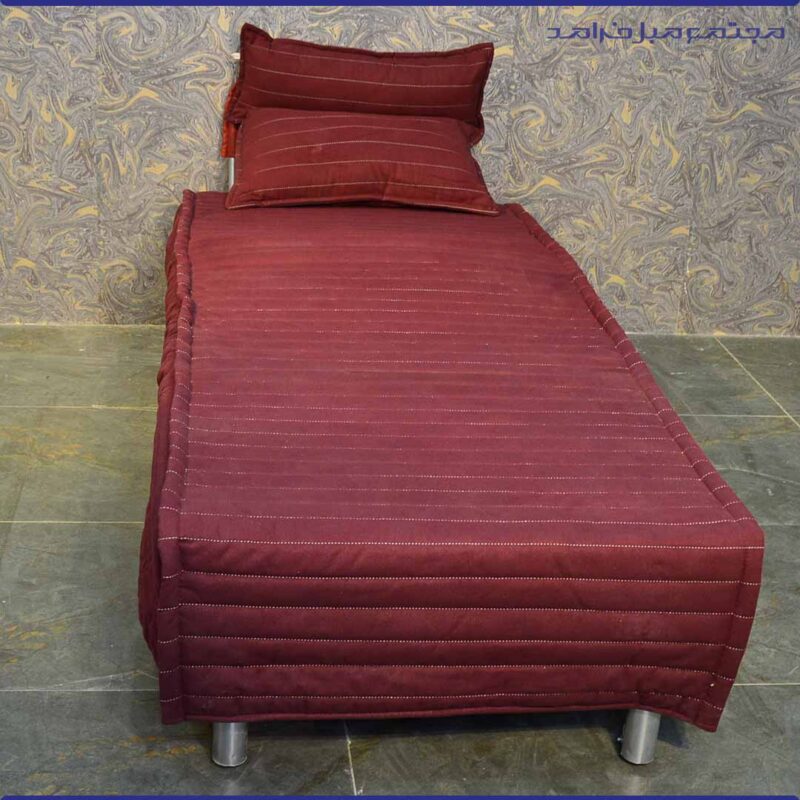تختخوابشو مدل ساپتا بدون دسته عرض 80 رنگ زرشکی