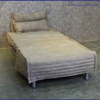 مبلمان تخت خوابشو ساپتا ریلی بدون دسته عرض 80 رنگ خاکی